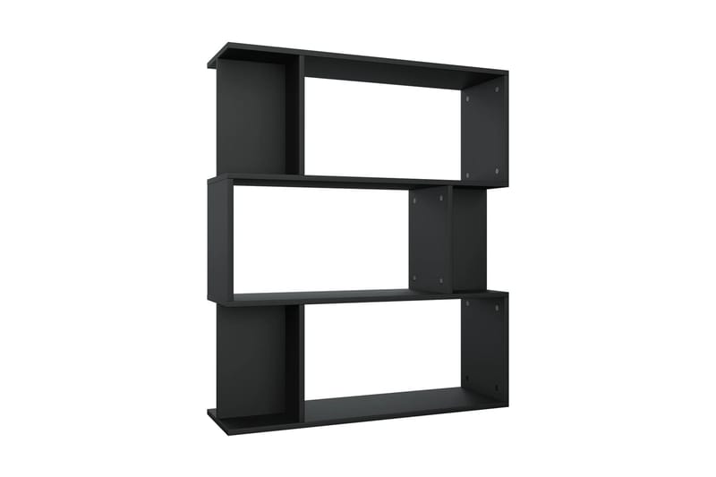 Bokhylla/Rumsavdelare svart 80x24x96 cm spånskiva - Svart - Förvaring - Hylla - Bokhylla
