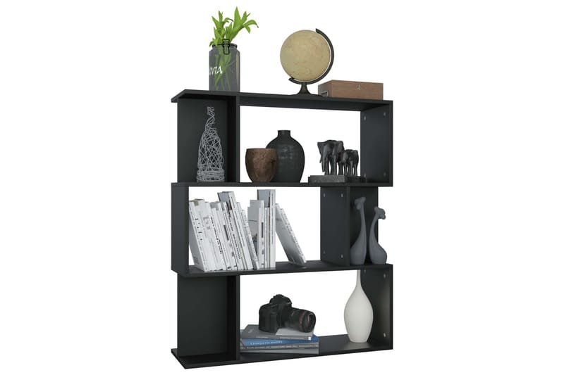 Bokhylla/Rumsavdelare svart 80x24x96 cm spånskiva - Svart - Förvaring - Hylla - Bokhylla