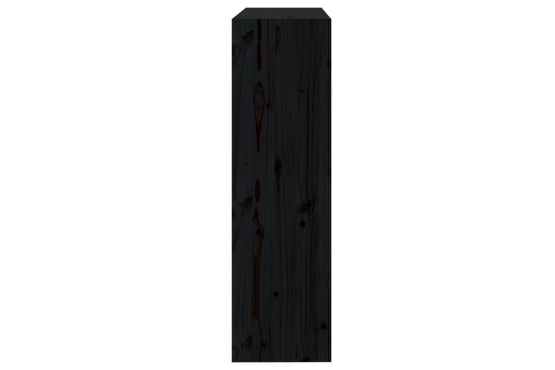 Bokhylla/rumsavdelare svart 80x30x103,5 cm massiv furu - Svart - Förvaring - Hylla - Bokhylla