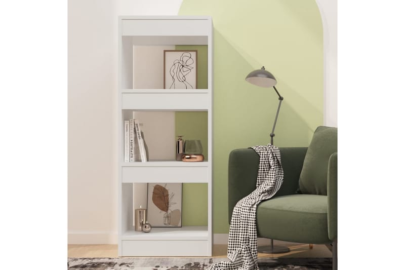 Bokhylla/Rumsavdelare vit 40x30x103 cm spånskiva - Vit - Förvaring - Hylla - Bokhylla