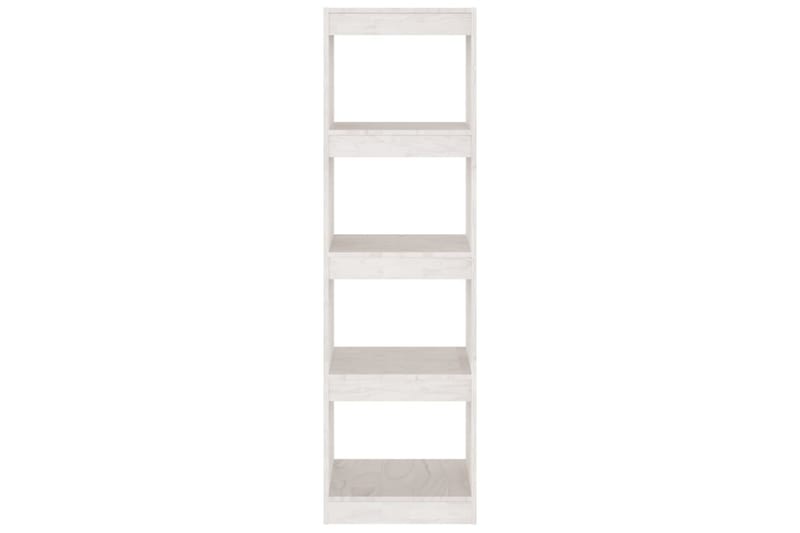 Bokhylla/rumsavdelare vit 40x30x135,5 cm massiv furu - Vit - Förvaring - Hylla - Bokhylla