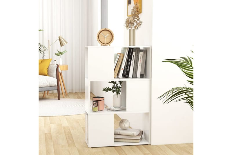 Bokhylla/Rumsavdelare vit 60x24x94 cm spånskiva - Vit - Förvaring - Hylla - Bokhylla