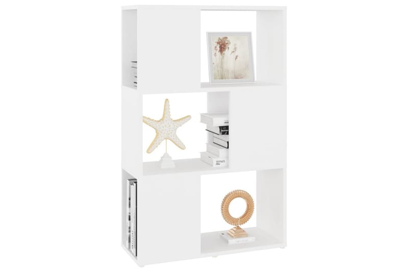 Bokhylla/Rumsavdelare vit 60x24x94 cm spånskiva - Vit - Förvaring - Hylla - Bokhylla