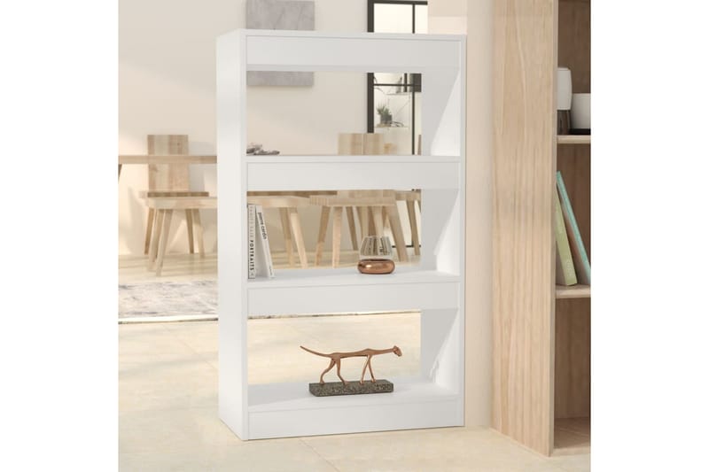Bokhylla/Rumsavdelare vit 60x30x103 cm spånskiva - Vit - Förvaring - Hylla - Bokhylla
