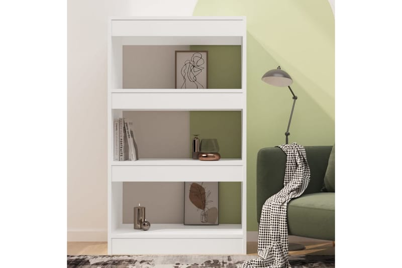 Bokhylla/Rumsavdelare vit 60x30x103 cm spånskiva - Vit - Förvaring - Hylla - Bokhylla