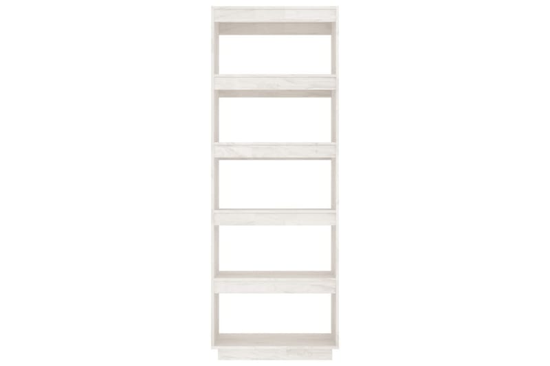 Bokhylla/rumsavdelare vit 60x35x167 cm massiv furu - Vit - Förvaring - Hylla - Bokhylla
