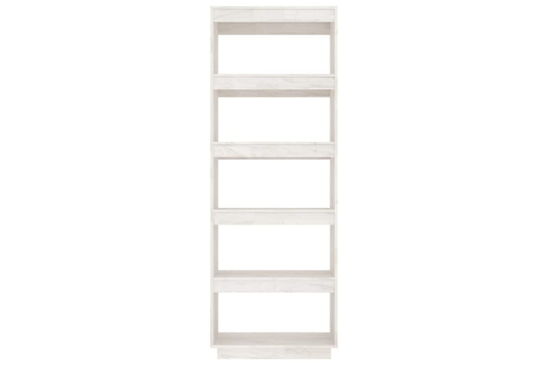 Bokhylla/rumsavdelare vit 60x35x167 cm massiv furu - Vit - Förvaring - Hylla - Bokhylla