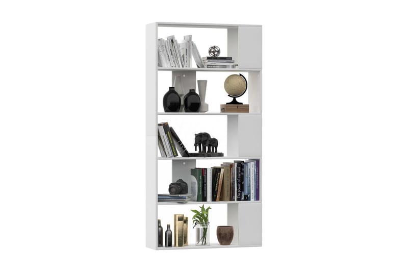 Bokhylla/Rumsavdelare vit 80x24x159 cm spånskiva - Vit - Förvaring - Hylla - Bokhylla