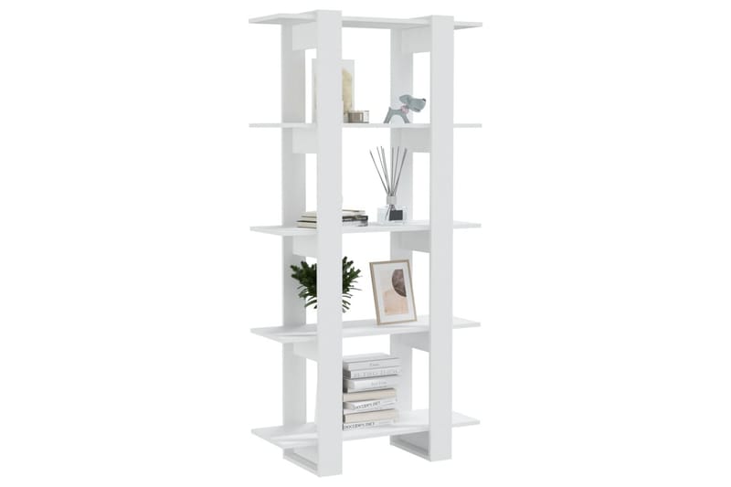 Bokhylla/Rumsavdelare vit 80x30x160 cm spånskiva - Vit - Förvaring - Hylla - Bokhylla