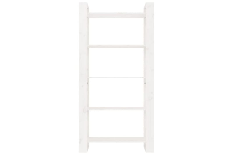 Bokhylla/rumsavdelare vit 80x35x160 cm massiv furu - Vit - Förvaring - Hylla - Bokhylla