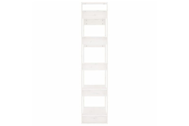 Bokhylla/rumsavdelare vit 80x35x160 cm massiv furu - Vit - Förvaring - Hylla - Bokhylla