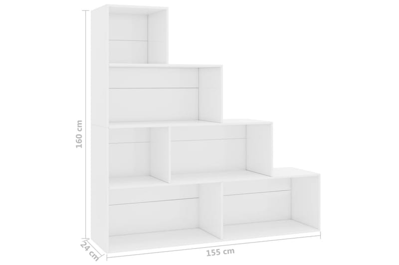 Bokhylla/Rumsavdelare vit högglans 155x24x160 cm spånskiva - Vit - Förvaring - Hylla - Bokhylla