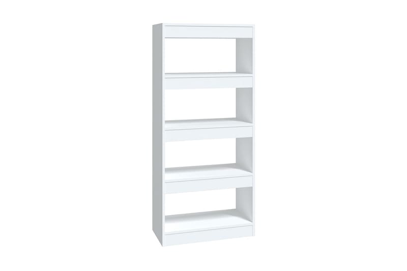 Bokhylla/Rumsavdelare vit högglans 60x30x135 cm konstruerat - Vit - Förvaring - Hylla - Bokhylla