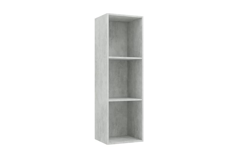 Bokhylla/TV-bänk betonggrå 36x30x114 cm spånskiva - Grå - Förvaring - Hylla - Bokhylla