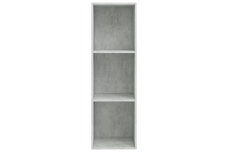 Bokhylla/TV-bänk betonggrå 36x30x114 cm spånskiva - Grå - Förvaring - Hylla - Bokhylla