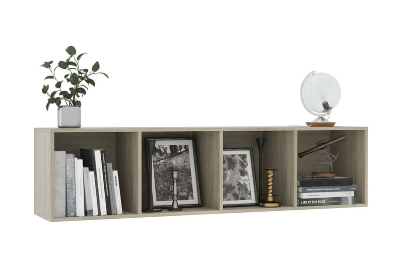 Bokhylla/TV-bänk sonoma-ek 143x30x36 cm - Brun - Förvaring - Hylla - Bokhylla