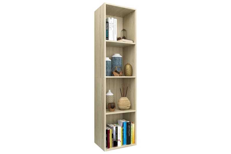 Bokhylla/TV-bänk sonoma-ek 36x30x143 cm spånskiva - Brun - Förvaring - Hylla - Bokhylla
