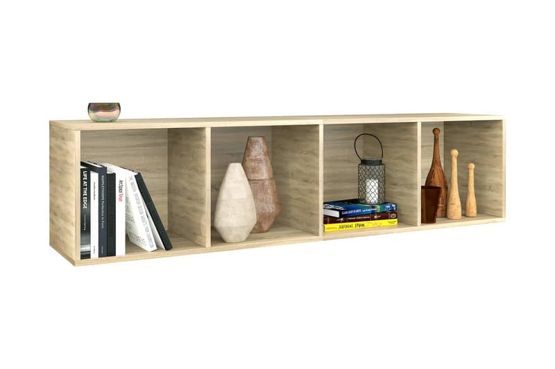 Bokhylla/TV-bänk sonoma-ek 36x30x143 cm spånskiva - Brun - Förvaring - Hylla - Bokhylla