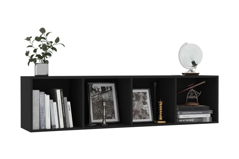 Bokhylla/TV-bänk svart 143x30x36 cm - Svart - Förvaring - Hylla - Bokhylla