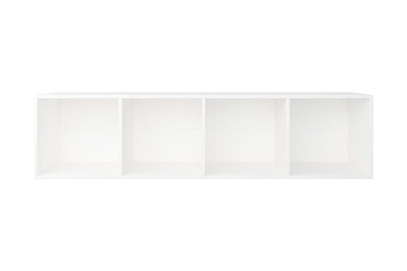 Bokhylla/TV-bänk vit 36x30x143 cm spånskiva - Vit - Förvaring - Hylla - Bokhylla