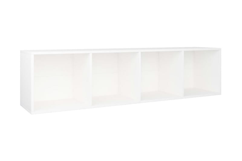 Bokhylla/TV-bänk vit 36x30x143 cm spånskiva - Vit - Förvaring - Hylla - Bokhylla
