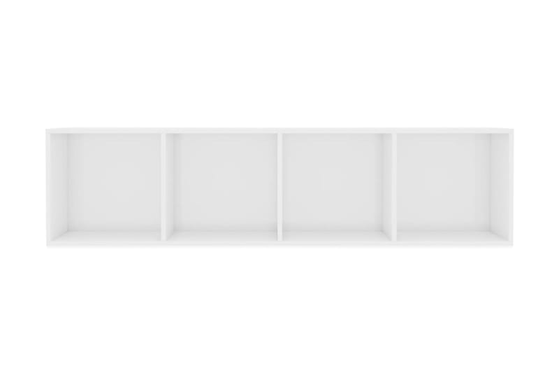 Bokhylla/TV-bänk vit högglans 143x30x36 cm - Vit - Förvaring - Hylla - Bokhylla