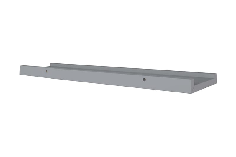 Tavellist 2 st grå 60x9x3 cm MDF - Grå - Förvaring - Hylla - Bokhylla - Boklist
