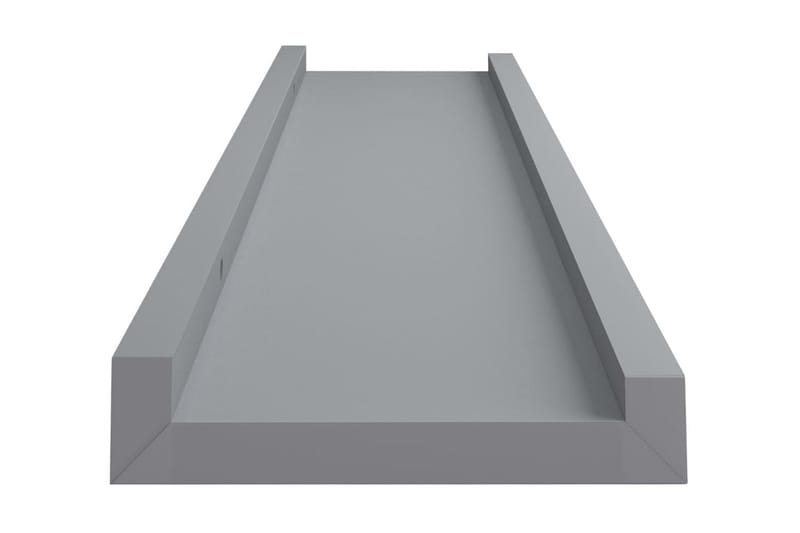Tavellist 2 st grå 60x9x3 cm MDF - Grå - Förvaring - Hylla - Bokhylla - Boklist
