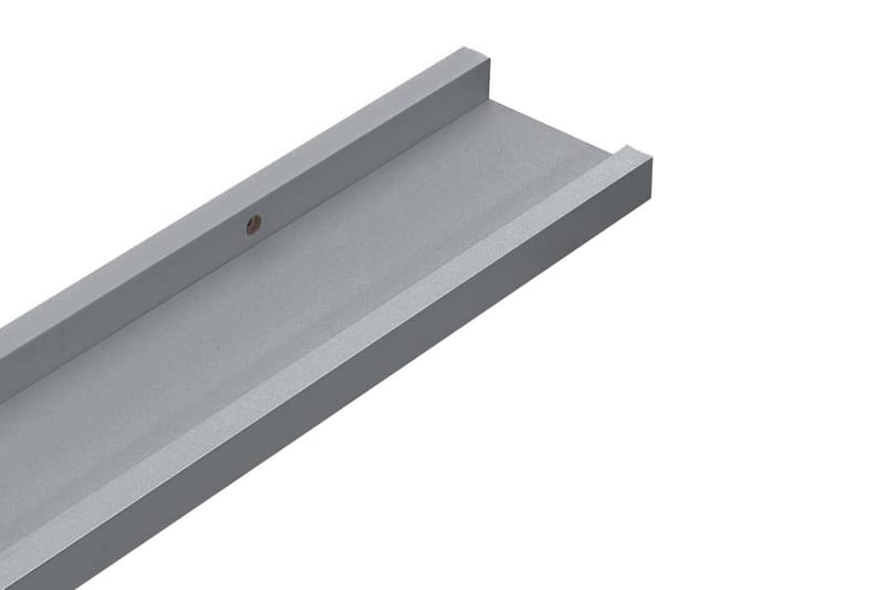 Tavellist 2 st grå 60x9x3 cm MDF - Grå - Förvaring - Hylla - Bokhylla - Boklist