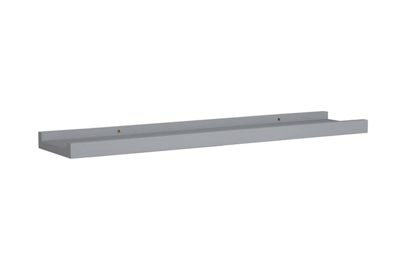 Tavellist 2 st grå 60x9x3 cm MDF - Grå - Förvaring - Hylla - Bokhylla - Boklist