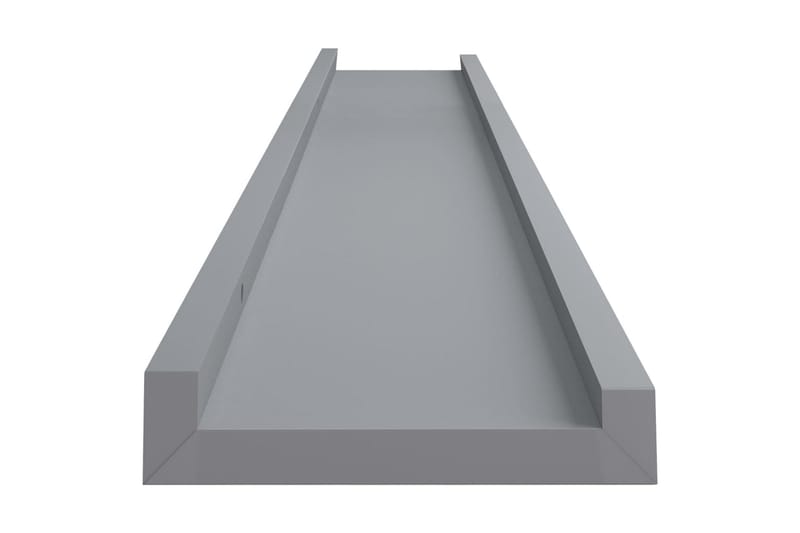 Tavellist 2 st grå 80x9x3 cm MDF - Grå - Förvaring - Hylla - Bokhylla - Boklist