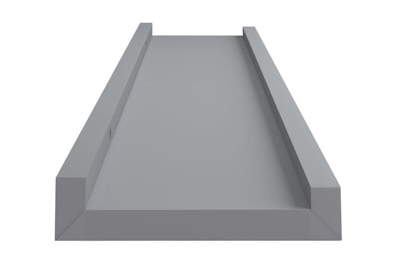 Tavellister 2 st grå 40x9x3 cm MDF - Grå - Förvaring - Hylla - Bokhylla - Boklist