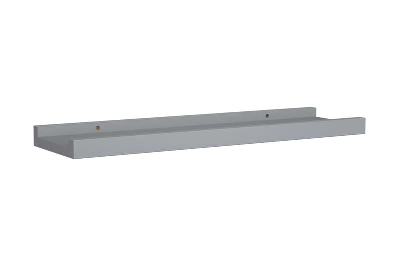 Tavellister 2 st grå 40x9x3 cm MDF - Grå - Förvaring - Hylla - Bokhylla - Boklist
