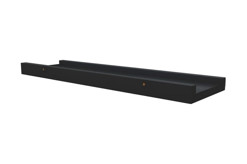 Tavellister 2 st svart 40x9x3 cm MDF - Svart - Förvaring - Hylla - Bokhylla - Boklist