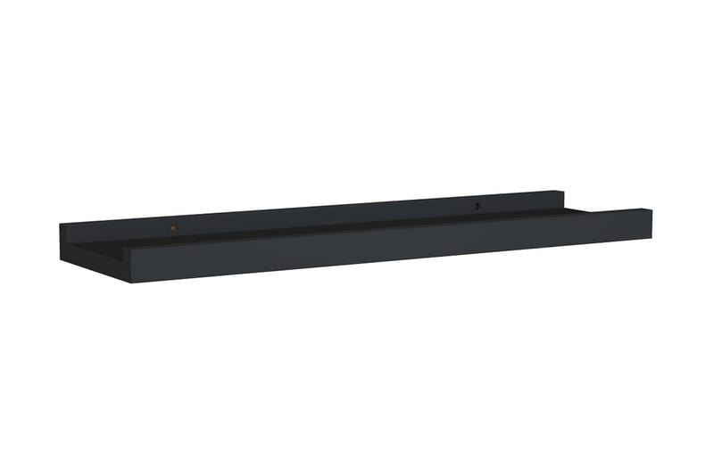 Tavellister 2 st svart 40x9x3 cm MDF - Svart - Förvaring - Hylla - Bokhylla - Boklist