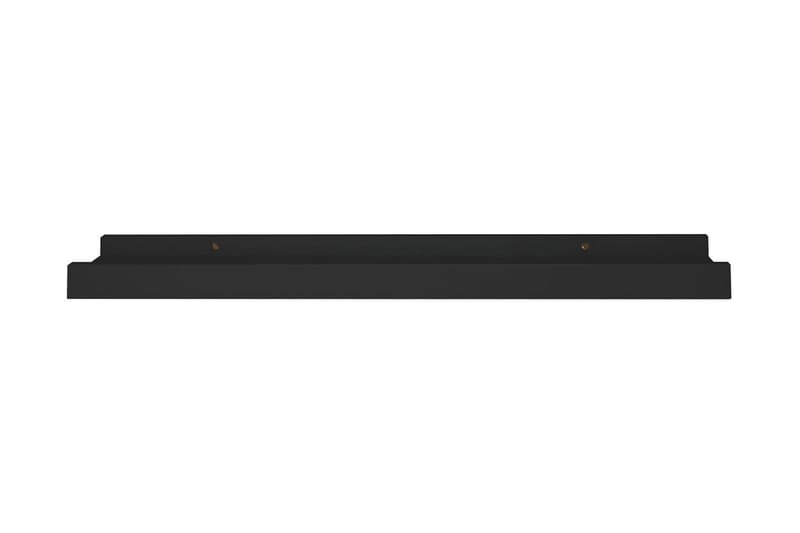 Tavellister 2 st svart 40x9x3 cm MDF - Svart - Förvaring - Hylla - Bokhylla - Boklist