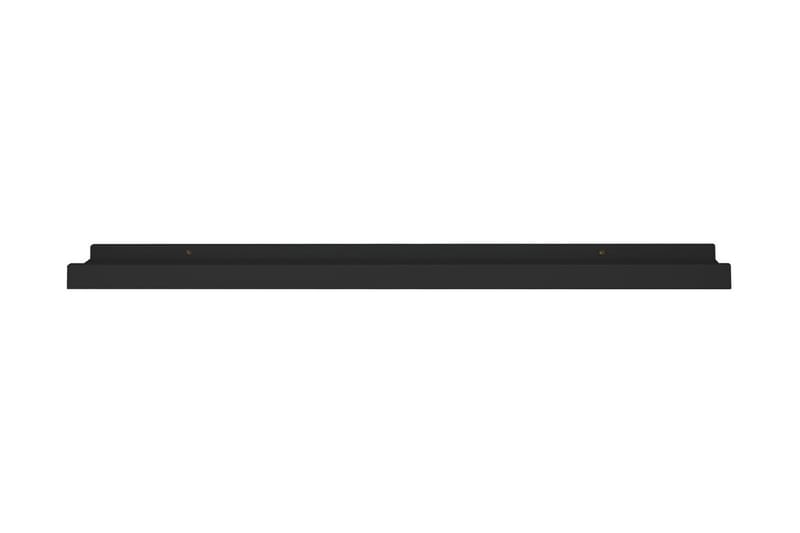 Tavellister 2 st svart 60x9x3 cm MDF - Svart - Förvaring - Hylla - Bokhylla - Boklist