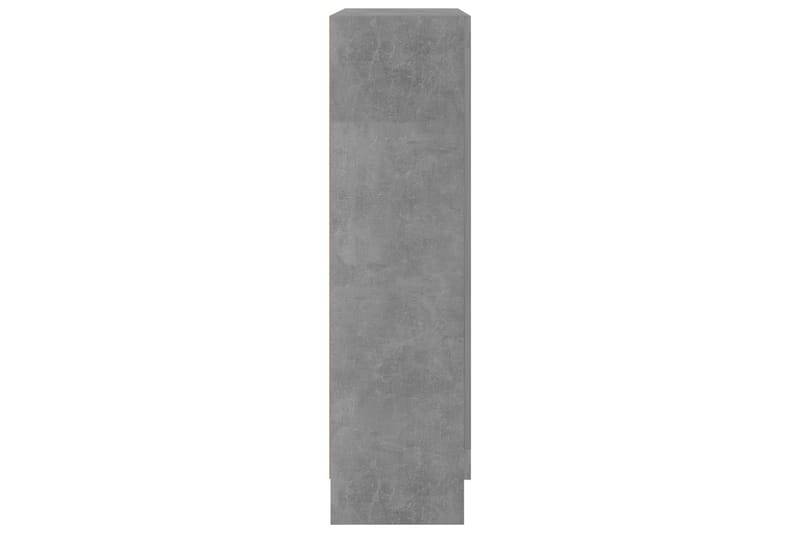 Bokskåp betonggrå 82,5x30,5x115 cm spånskiva - Grå - Bokhylla