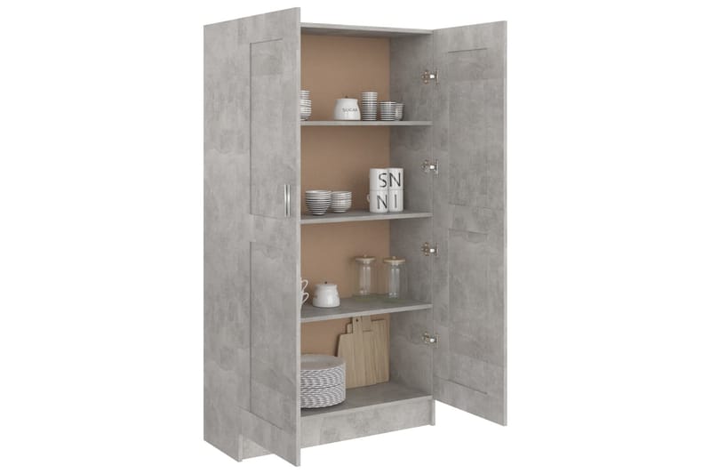 Bokskåp betonggrå 82,5x30,5x150 cm spånskiva - Grå - Förvaring - Hylla - Bokhylla
