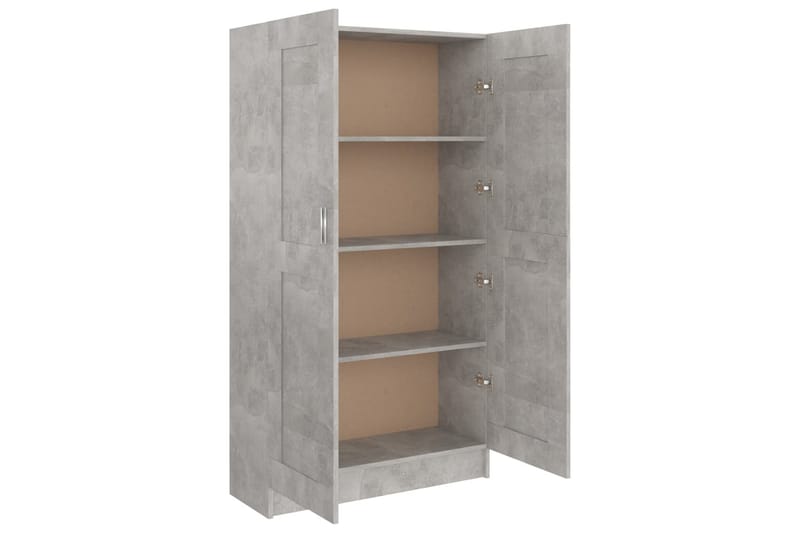 Bokskåp betonggrå 82,5x30,5x150 cm spånskiva - Grå - Förvaring - Hylla - Bokhylla