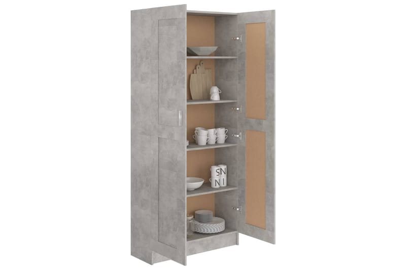 Bokskåp betonggrå 82,5x30,5x185,5 cm spånskiva - Grå - Förvaring - Hylla - Bokhylla
