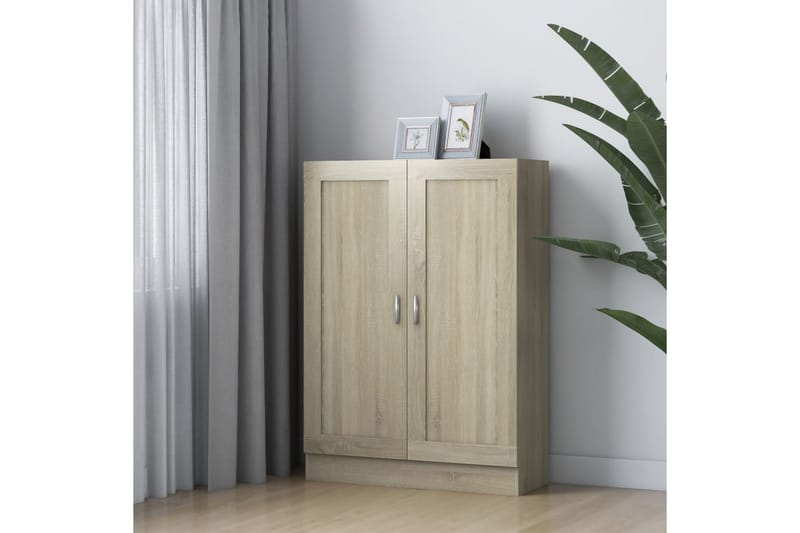 Bokskåp sonoma-ek 82,5x30,5x115 cm spånskiva - Brun - Förvaring - Hylla - Bokhylla