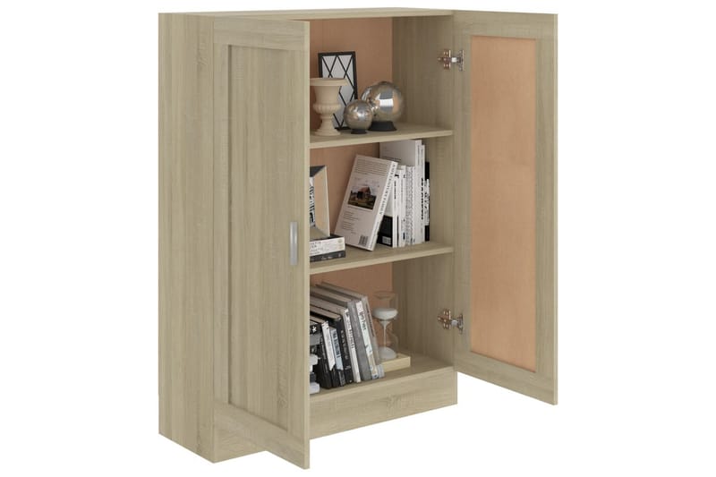 Bokskåp sonoma-ek 82,5x30,5x115 cm spånskiva - Brun - Förvaring - Hylla - Bokhylla