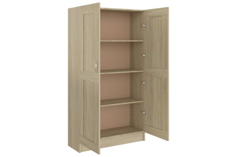 Bokskåp sonoma-ek 82,5x30,5x150 cm spånskiva - Brun - Förvaring - Hylla - Bokhylla