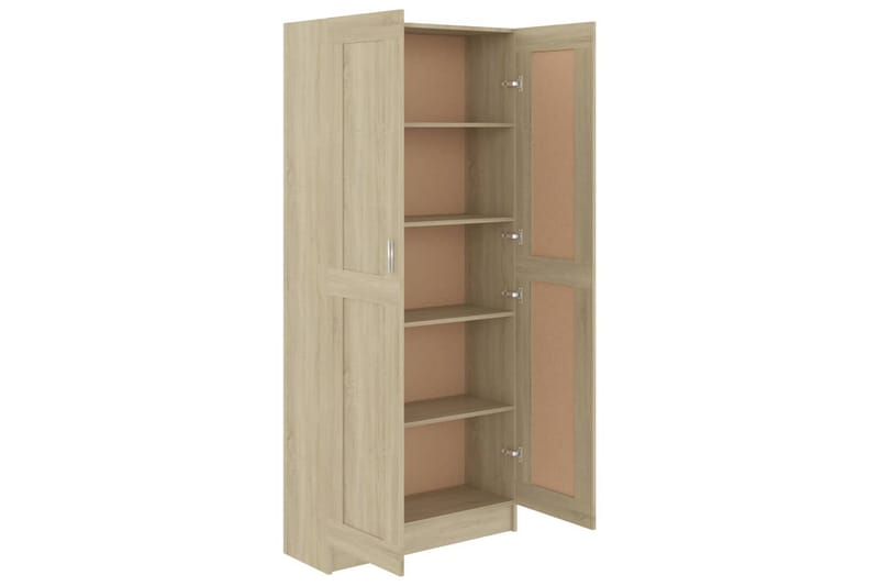 Bokskåp sonoma-ek 82,5x30,5x185,5 cm spånskiva - Brun - Förvaring - Hylla - Bokhylla