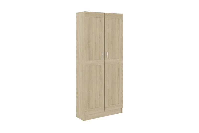 Bokskåp sonoma-ek 82,5x30,5x185,5 cm spånskiva - Brun - Förvaring - Hylla - Bokhylla