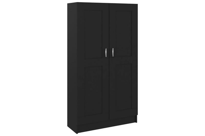 Bokskåp svart 82,5x30,5x150 cm spånskiva - Svart - Förvaring - Hylla - Bokhylla
