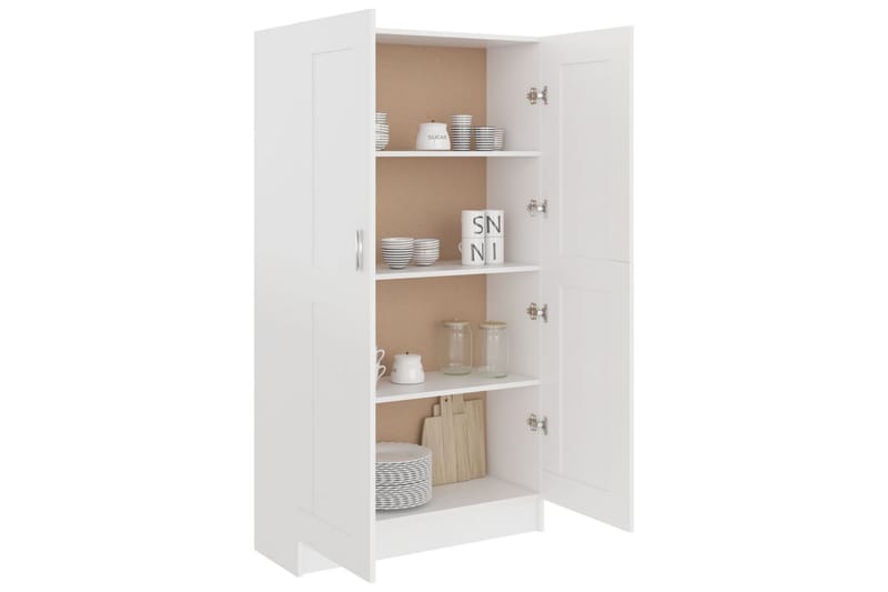 Bokskåp vit 82,5x30,5x150 cm spånskiva - Vit - Förvaring - Hylla - Bokhylla