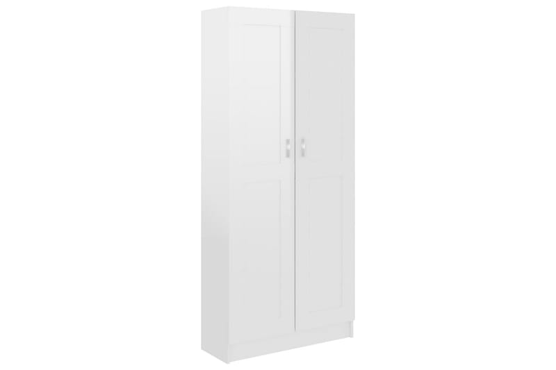 Bokskåp vit högglans 82,5x30,5x185,5 cm spånskiva - Vit - Förvaring - Hylla - Bokhylla