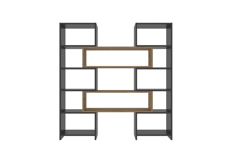 Bokhylla Bravelle Svart / Ek, Beige/Svart